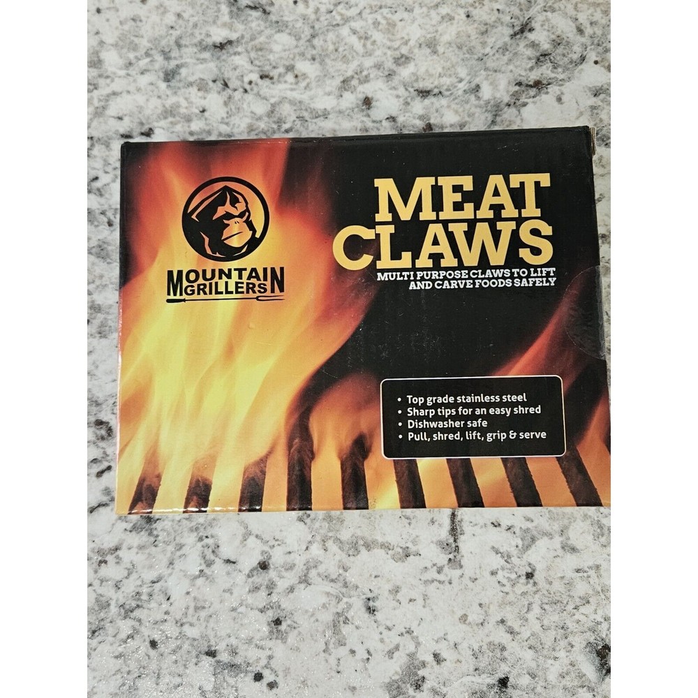 Mountain Grillers Stainless Steal Meat Claws For Shredding Meats Pulled Pork BBQ